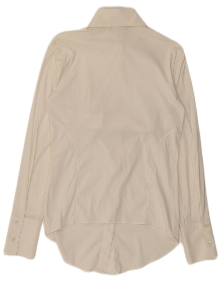 Camisa feminina Patrizia Pepe UK 12 médio branco