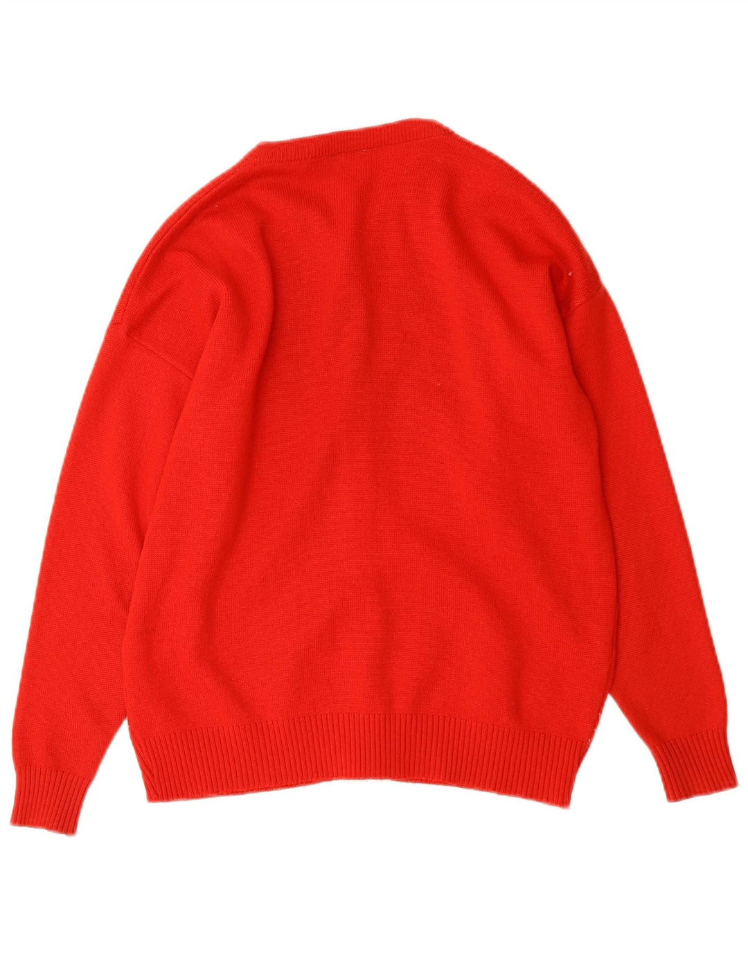 Suéter cardigã feminino VINTAGE EU 40 lã vermelha média