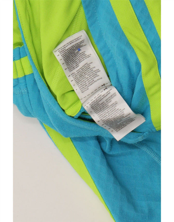 Adidas Womens Hoodie Jumper UK 14 Médio Azul Poliéster