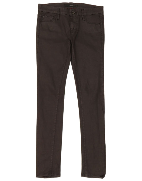 Calça skinny casual feminina Calvin Klein W28 L32 algodão preto