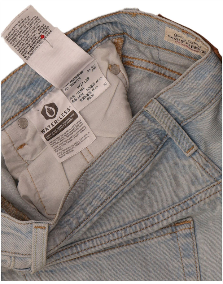 Calça jeans feminina Levi's 501 Straight W27 L28 azul algodão