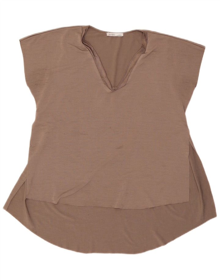 Blusa feminina ZARA UK 14 cinza médio