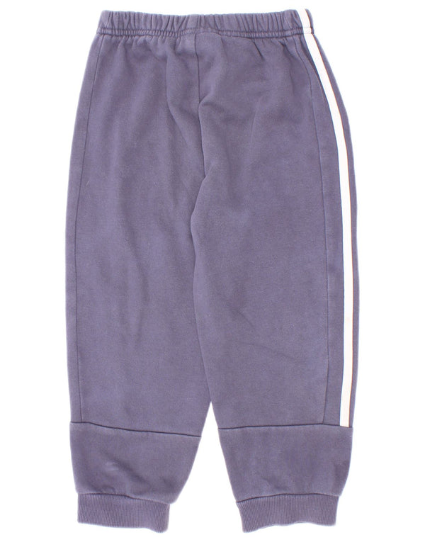 Adidas meninos calças de treino joggers 2-3 anos azul marinho algodão
