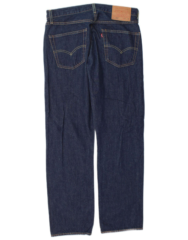 Levi's Masculino 501 Straight Jeans W31 L30 Azul Marinho Algodão