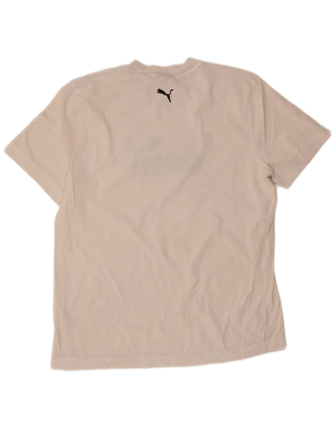 Puma Mens Graphic T-Shirt Top Grande Algodão Branco
