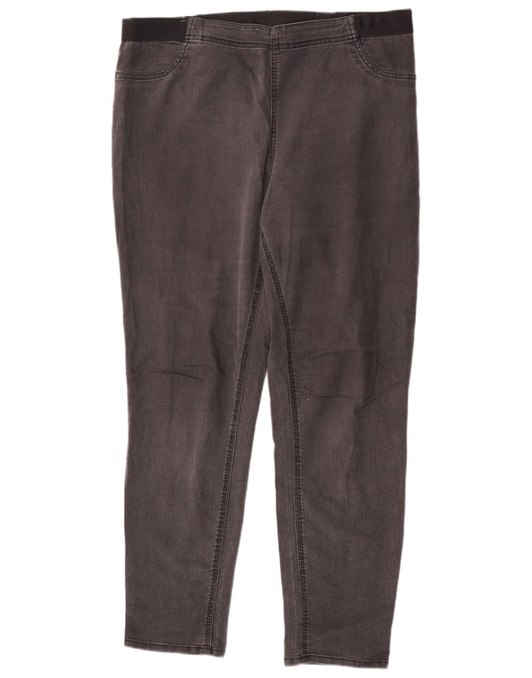Calça jeans feminina Marks & Spencer Autograph Slim UK 20 2XL W40 L30 algodão preto