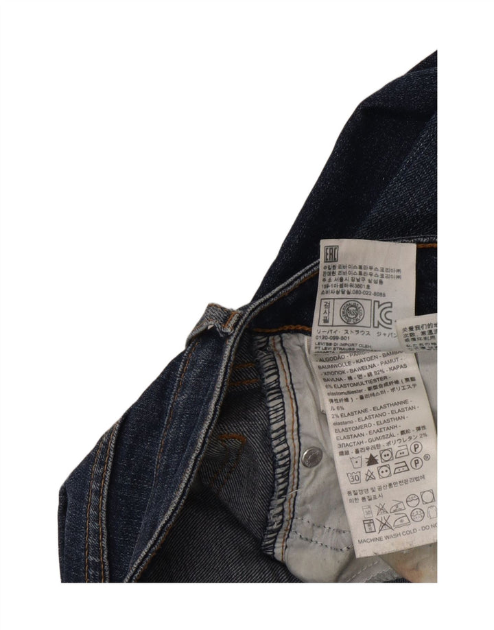 Calça jeans feminina Levi's 714 Straight W23 L33 azul algodão