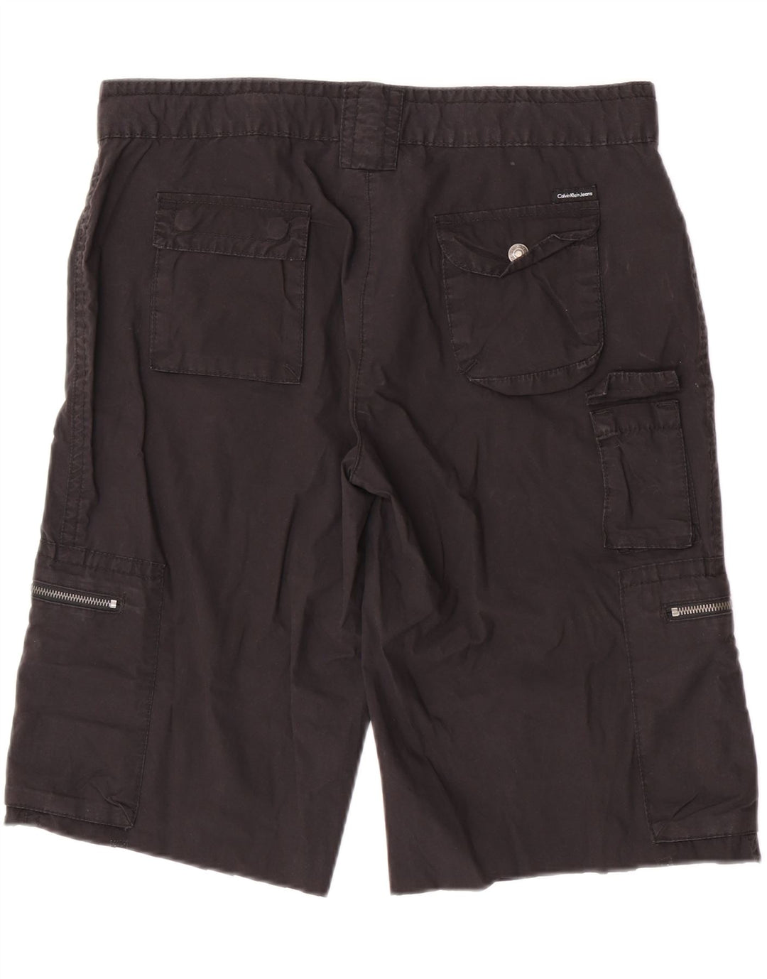 Shorts cargo feminino Calvin Klein Jeans W32 médio preto algodão