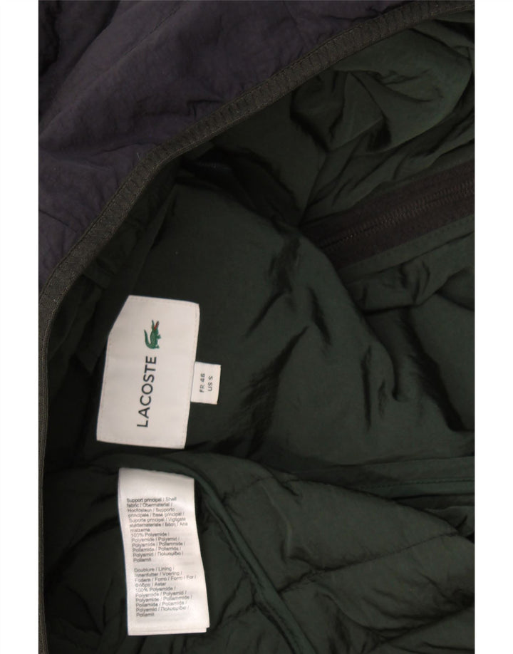 Jaqueta masculina acolchoada com capuz Lacoste EU 46 pequena azul marinho poliamida