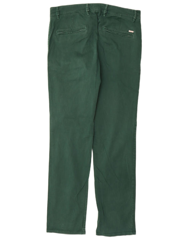 Calça Chino Masculina Hugo Boss Straight Regular Fit W32 L32 Algodão Verde