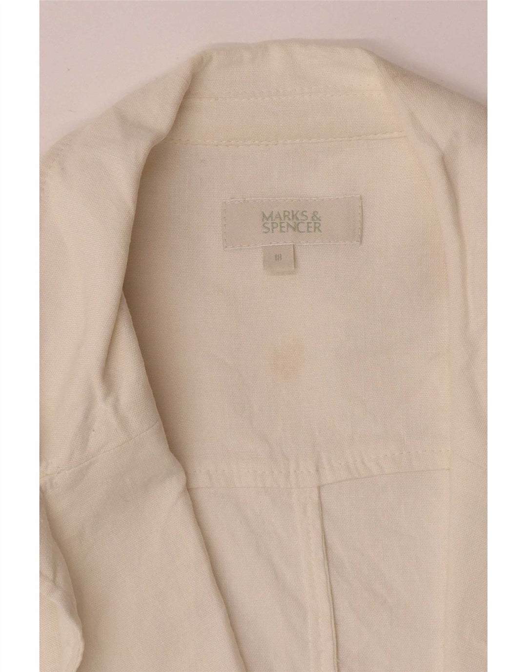 Jaqueta blazer feminina Marks & Spencer com 1 botão Reino Unido 18 XL branca