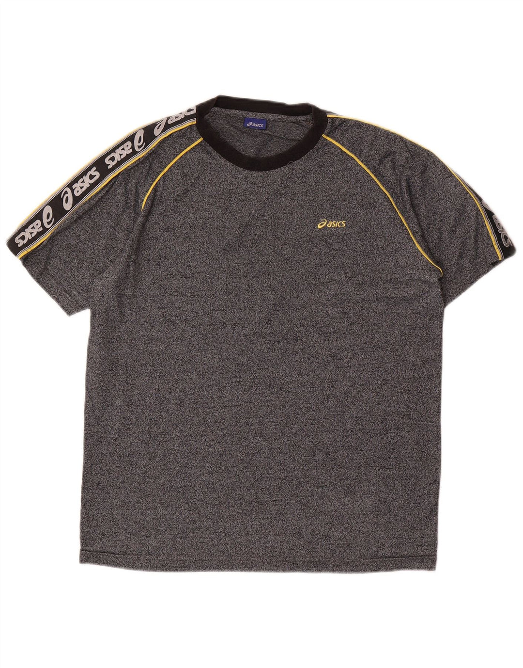 Camiseta gráfica masculina ASICS Top cinza médio Colourblock