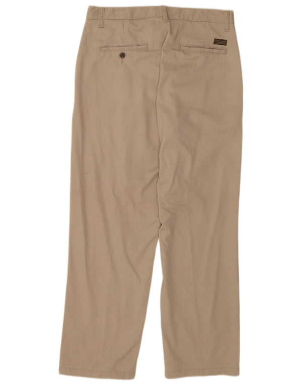 Lee Mens Straight Chino Calças W33 L30 Algodão Bege