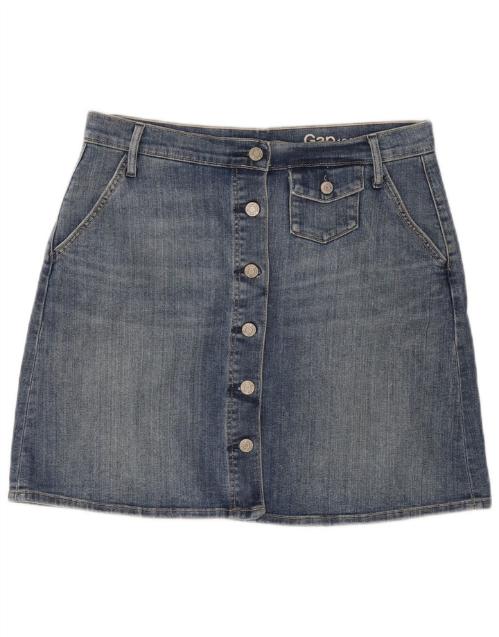 Saia jeans feminina GAP W29 algodão azul médio