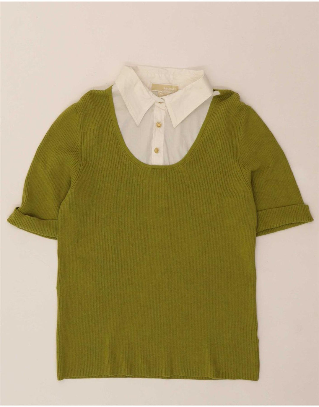 Blusa feminina MICHAEL KORS UK 18 XL algodão verde