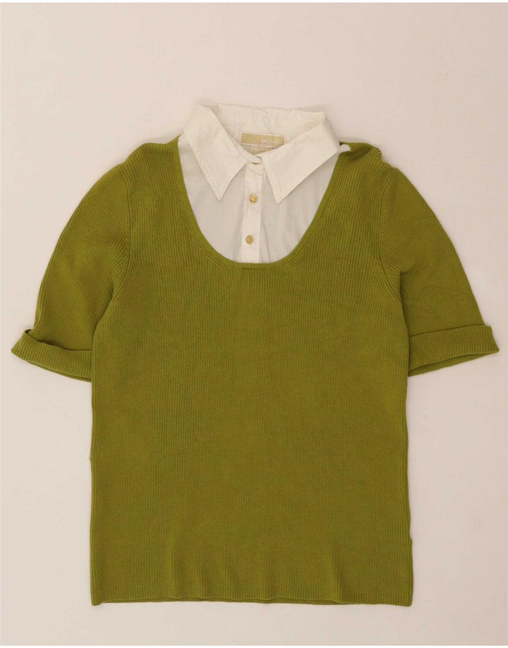 Blusa feminina MICHAEL KORS UK 18 XL algodão verde