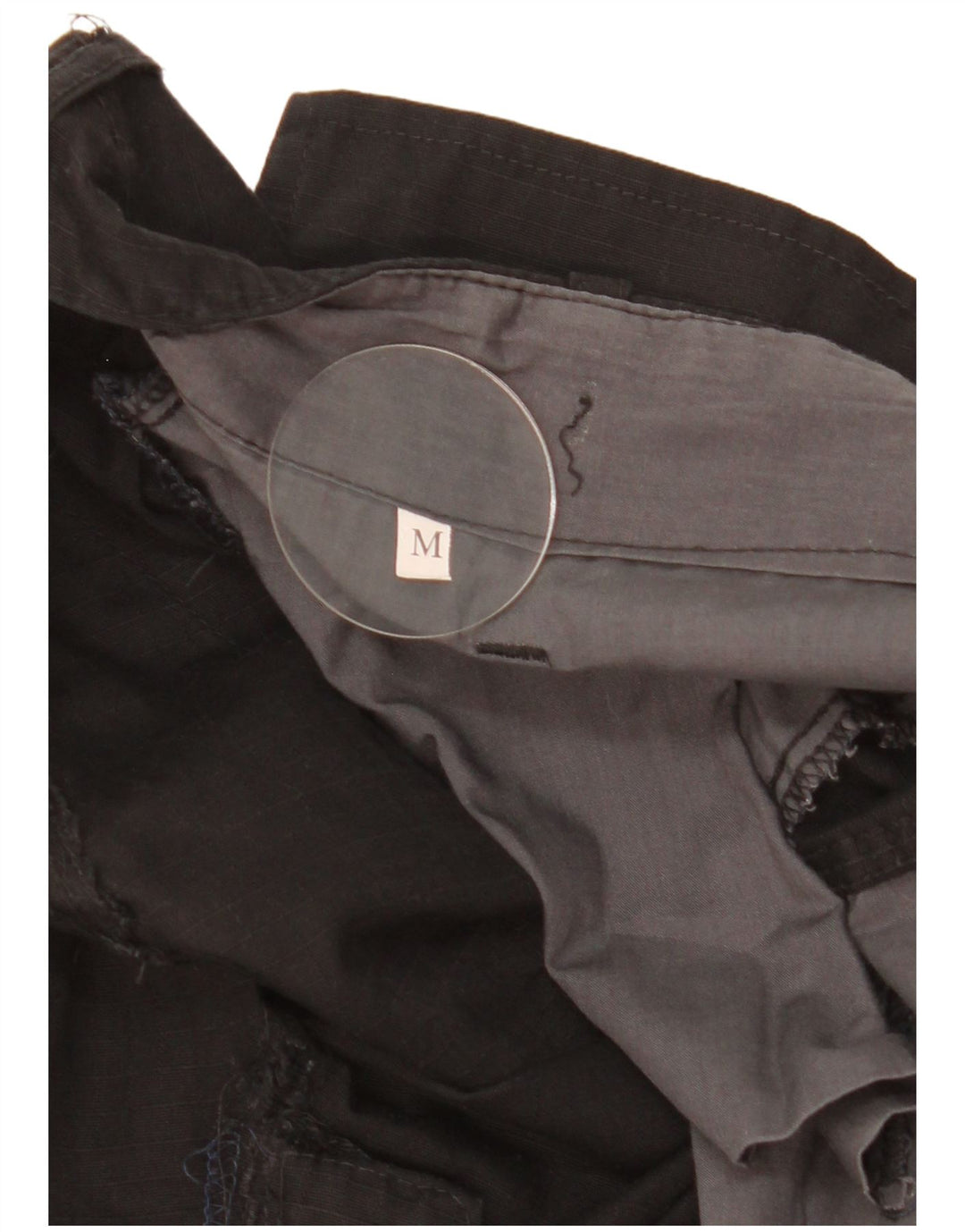 Calça cargo reta masculina vintage média W36 L30 preta
