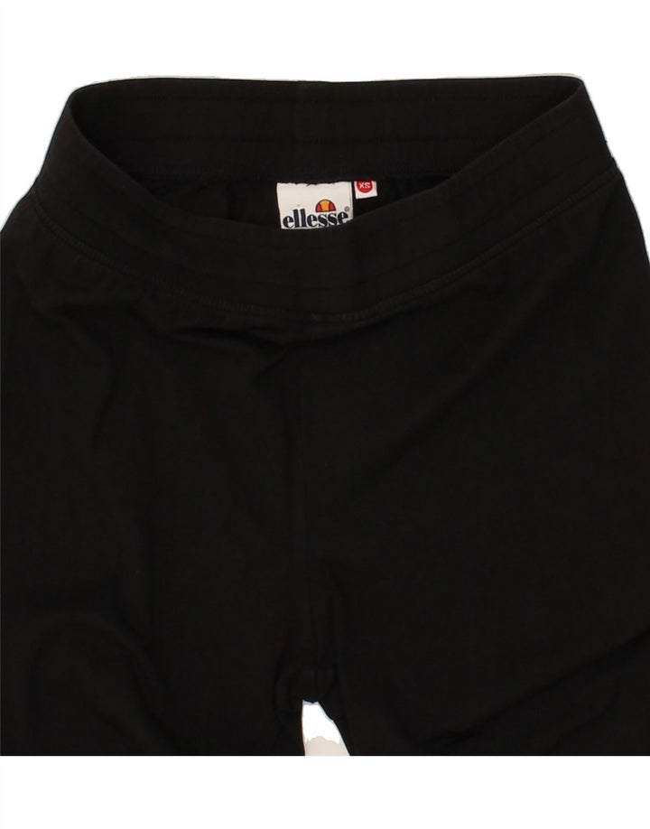 ELLESSE Womens Graphic Leggings UK 6 XS Black Cotton Vintage Ellesse and Second-Hand Ellesse from Messina Hembry 