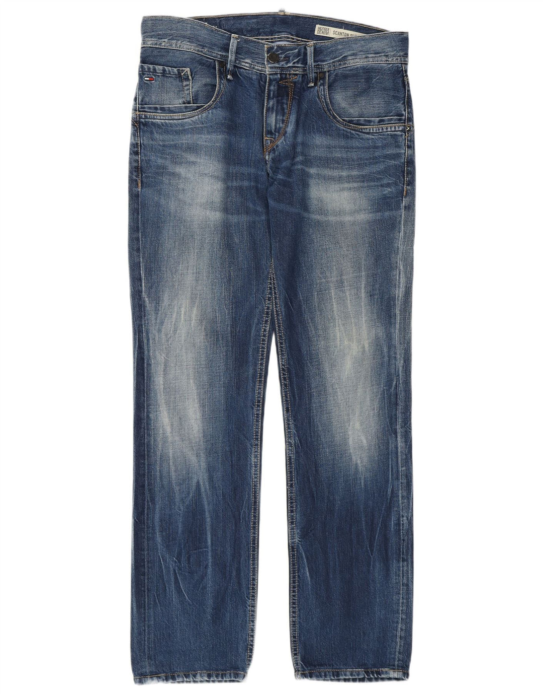 TOMMY HILFIGER Masculino Scanton Slim Jeans W32 L31 Azul Algodão