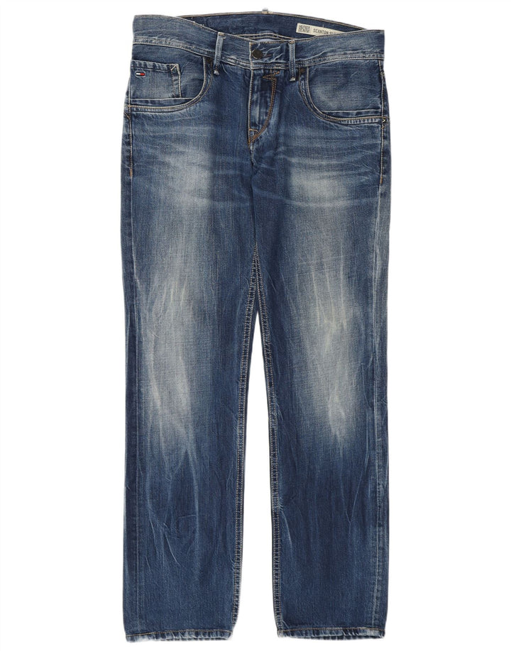 TOMMY HILFIGER Masculino Scanton Slim Jeans W32 L31 Azul Algodão