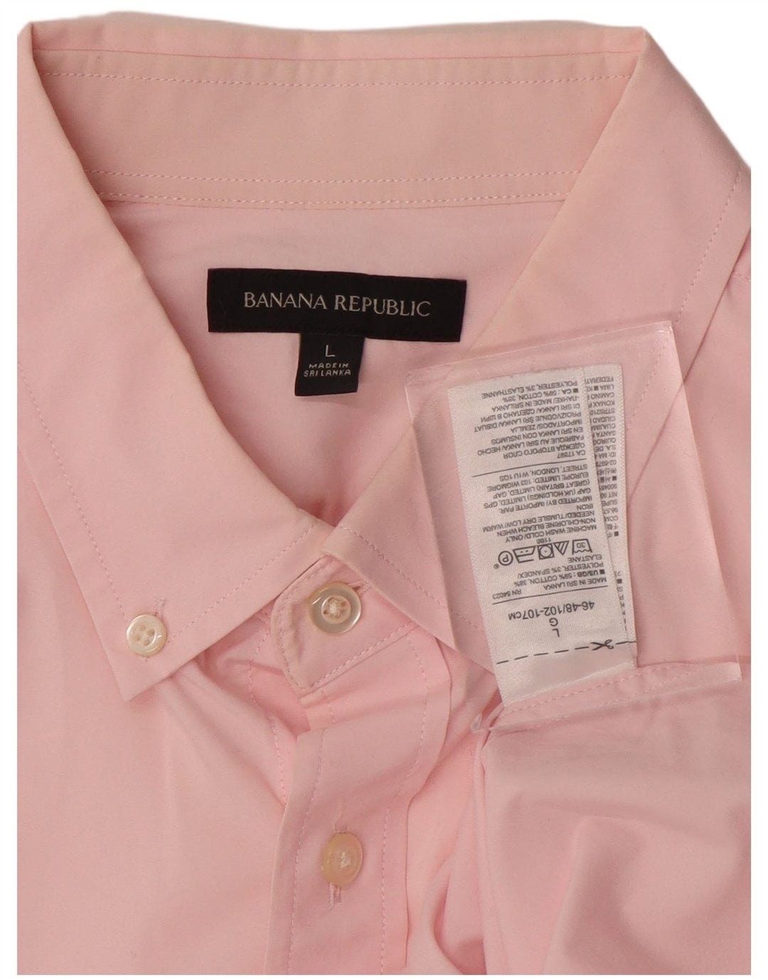 Camisa masculina Banana Republic grande algodão rosa