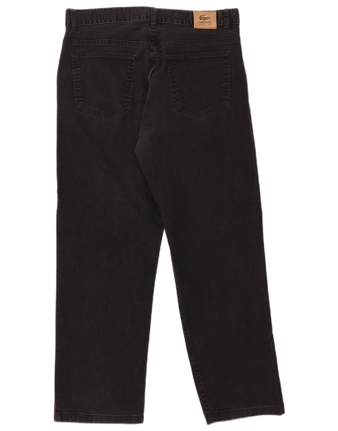 Jeans retos masculinos Lacoste tamanho 44 grande W33 L27 algodão preto