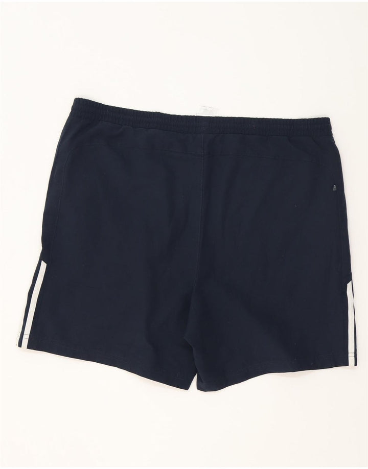 Shorts esportivos masculinos Adidas grandes poliéster azul marinho