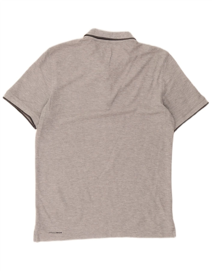 Camisa polo masculina Reebok cinza médio manchado