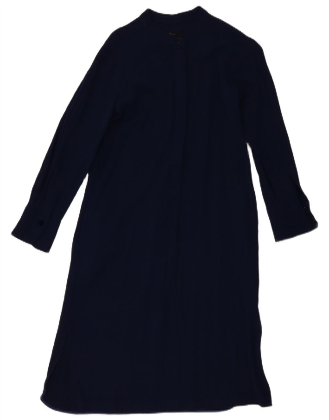 Max Mara vestido maxi feminino de fim de semana de manga comprida Reino Unido 14 médio azul marinho