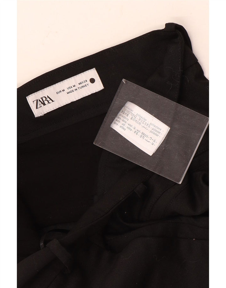 Minissaia feminina ZARA média W28 poliéster preto