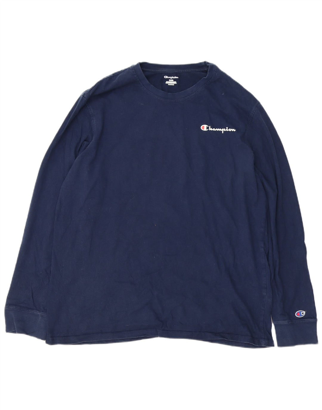 Campeão Mens Top Manga Longa XL Azul Marinho Algodão