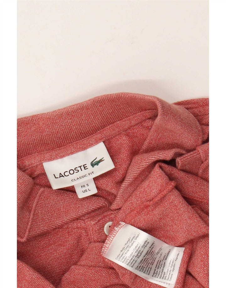 Camisa polo masculina Lacoste Classic Fit tamanho 5 grande algodão vermelho