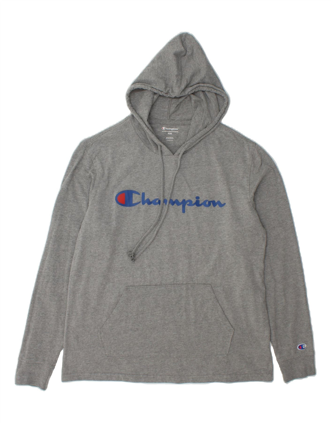 CHAMPION Womens Graphic Hoodie Jumper UK 14 Medium Grey Cotton Vintage Champion and Second-Hand Champion from Messina Hembry 