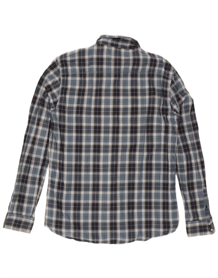 Camisa masculina de flanela Guess Reino Unido 42 grande algodão xadrez azul