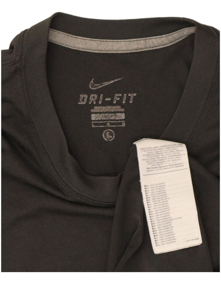 Camiseta Nike Masculina Dri Fit Top Grande Cinza Poliéster