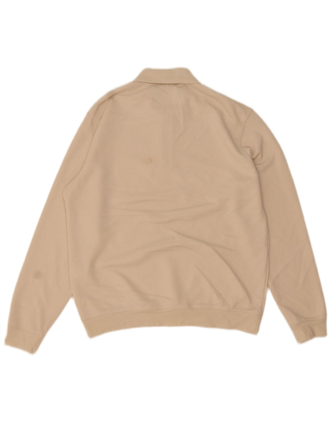 Zara Suéter masculino com gola polo e pequeno algodão branco