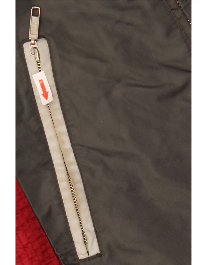 Jaqueta bomber masculina Energie UK 40 grande bloco colorido cinza