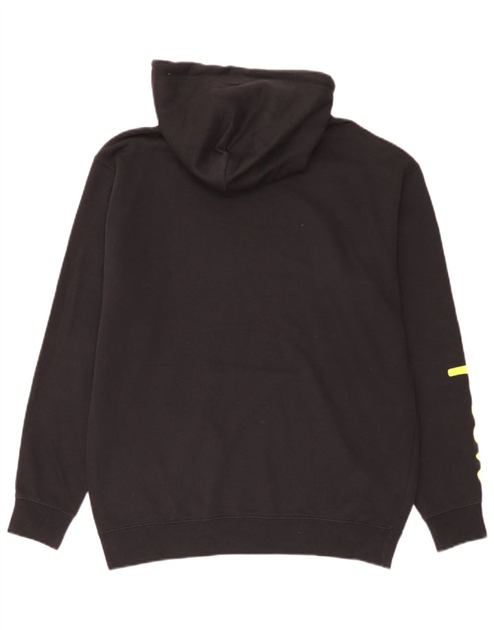 Jumper com capuz gráfico masculino Champion pequeno preto