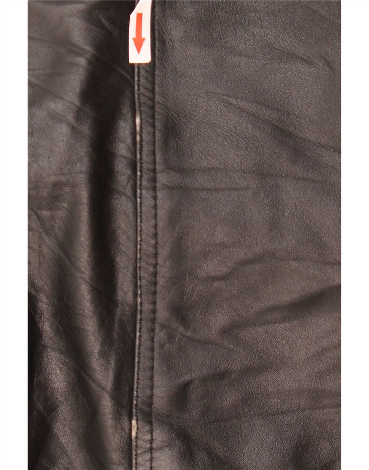 Jaqueta de couro masculina Rosa Cuir UK 40 grande couro preto