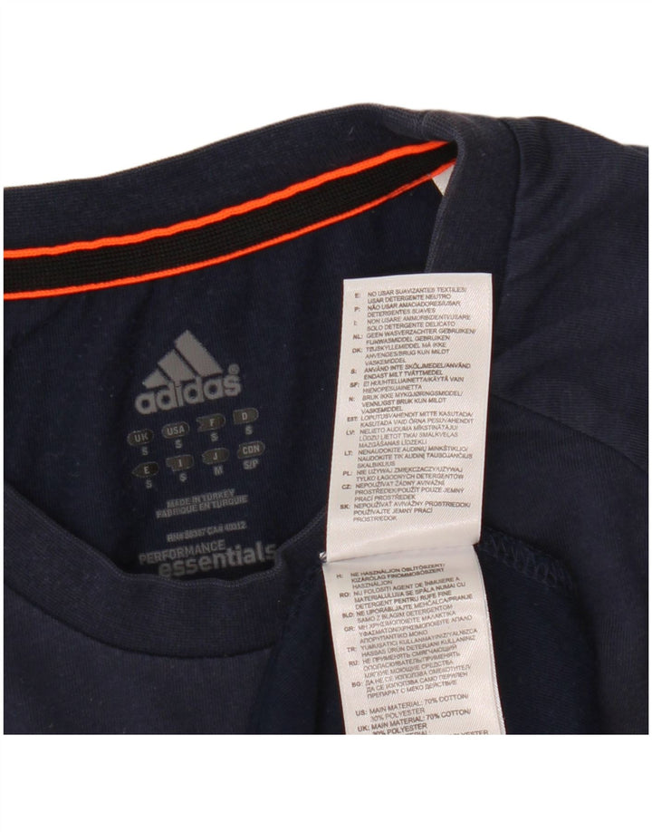 Camiseta masculina ADIDAS Top pequeno algodão azul marinho