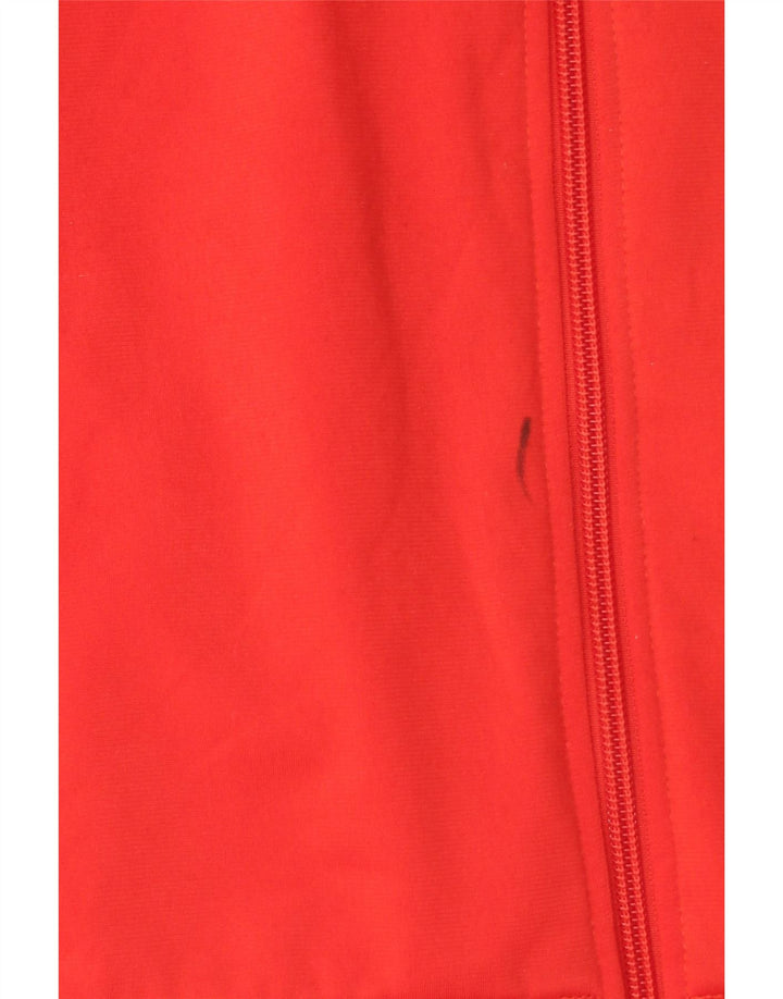 Adidas Mens Tracksuit Top Jacket UK 42/44 Grande Vermelho Colorblock Poliéster
