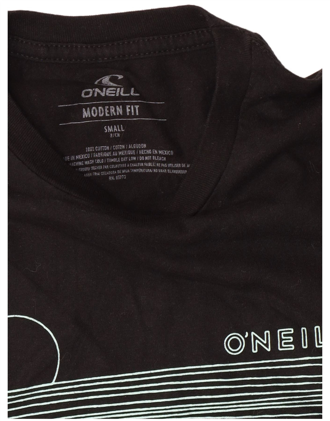 Camiseta masculina O'Neill com ajuste moderno e gráfico pequeno de algodão preto