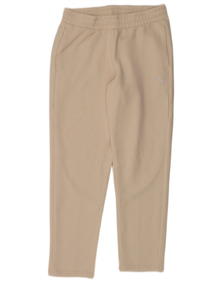 Calça de treino masculina PUMA algodão bege médio