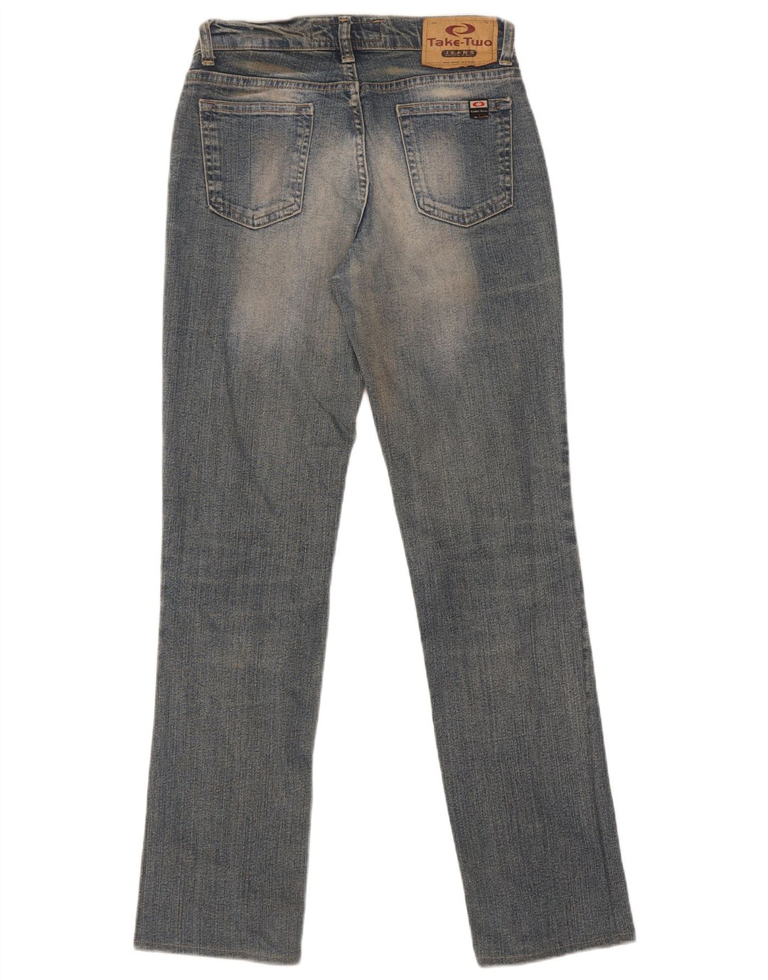 Jeans retos femininos Take Two tamanho 27 W27 L30 algodão azul