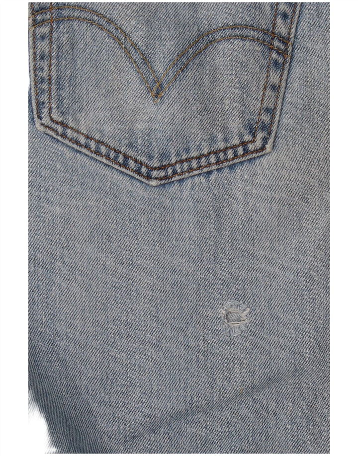 LEVI'S Masculino 505 Regular Fit Straight Jeans W34 L32 Azul Algodão