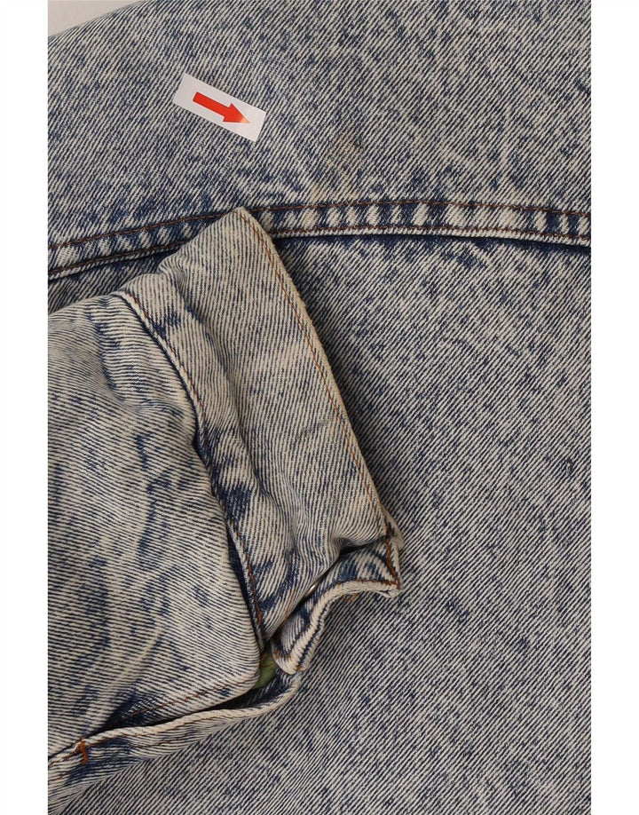 Jaqueta jeans masculina Rifle Sherpa UK 40 grande azul