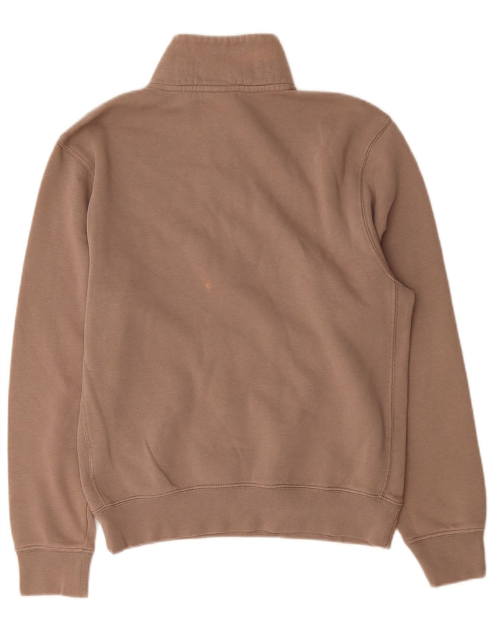 NIKE Masculino Zip Neck Moletom Jumper XS Cinza Algodão