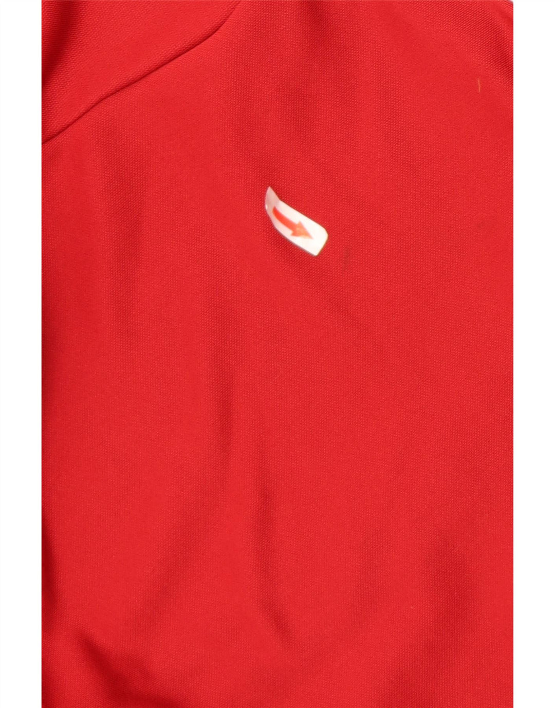 Adidas Womens Tracksuit Top Jacket UK 12/14 Médio Vermelho Poliéster