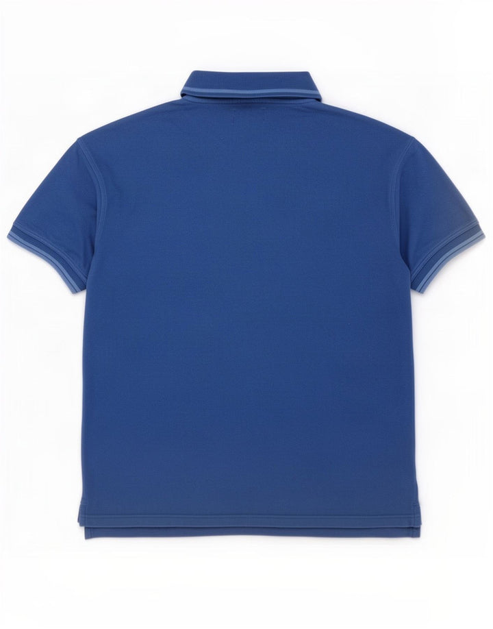 Camisa polo masculina Lee algodão azul médio