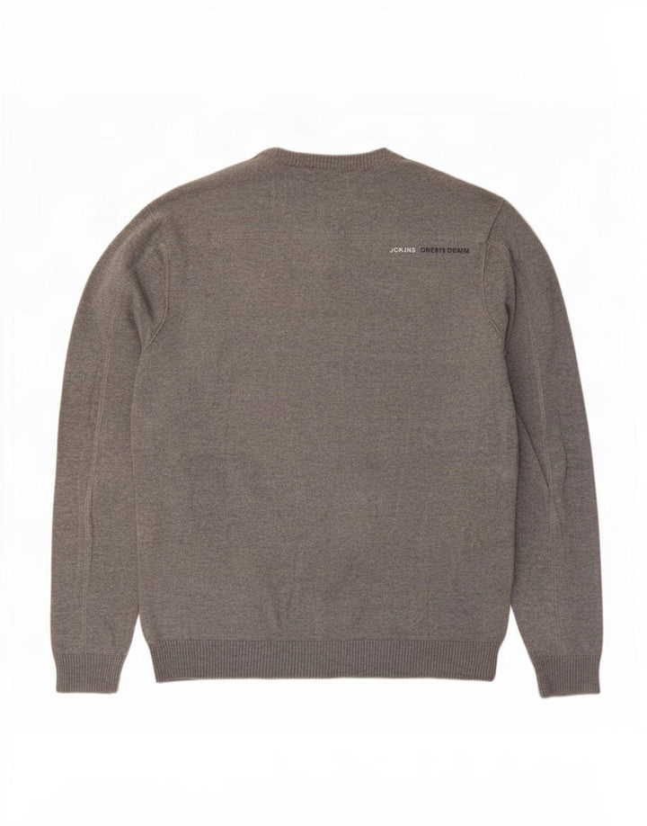 Suéter masculino Jack & Jones com gola redonda XL cinza